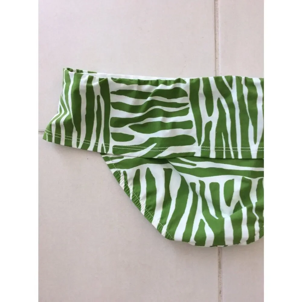 Ralph Lauren Blue Label Bikini Bottom Zebra Print Swimwear Beach Summer